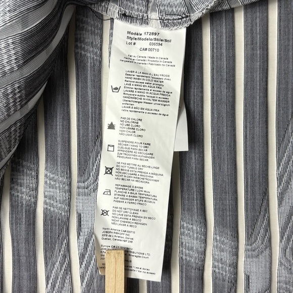 Joseph Ribkoff White Black Blazer Jacket 3/4 Sleeve US Size 6 Style 172897 - Picture 10 of 11